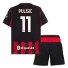 Camisola + Calções AC Milan Pulisic 11 Criança Equipamento 1ª 2025-26
